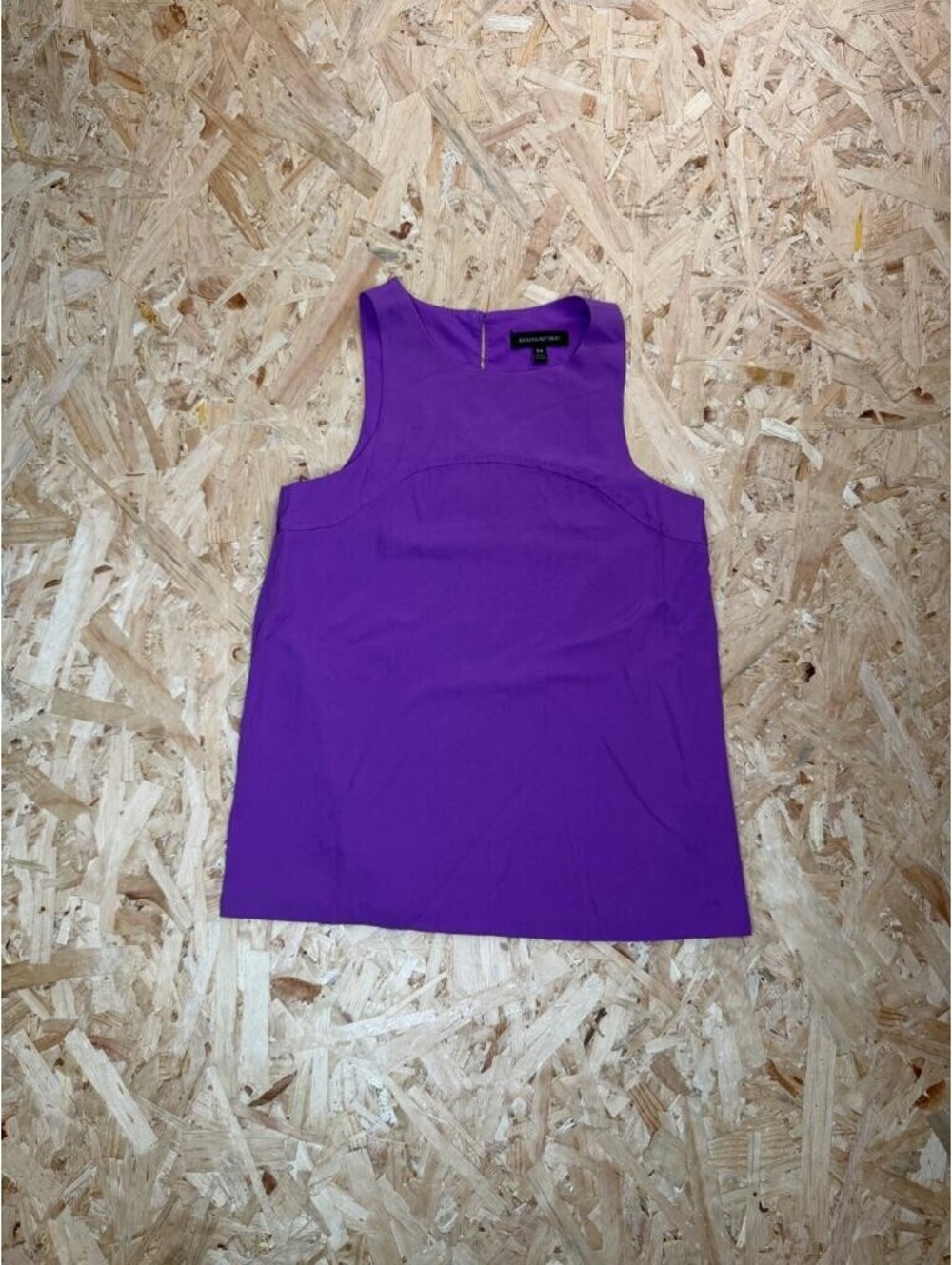 Banana Republic Womens XS Purple Sleeveless Tank Top Blouse Crew Neck